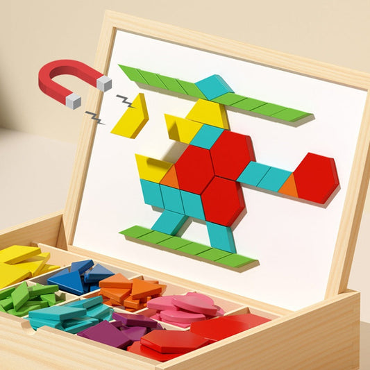 Houten Magnetische Puzzelset – Magisch Speelplezier 🎁 Tot 50% Kerstkorting! 🎅🧩