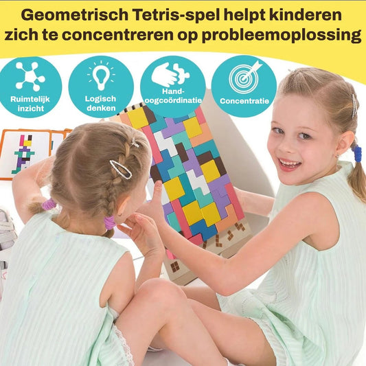Montessori Houten Tetrispuzzel – Spelen & Leren
